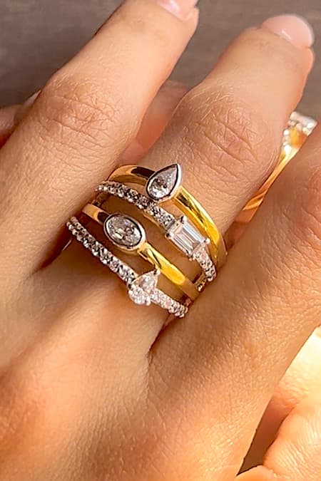 PRATA Quartet Sparkle Ring 