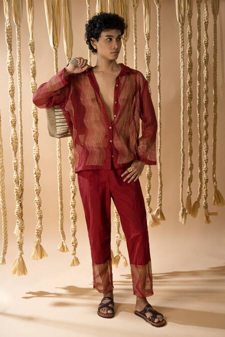 Banana Labs Handblock Print Shirt With Pant 