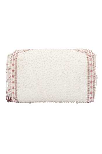 Lovetobag_Ivory Pearls Embroidered Clutch Bag_at_Aza_Fashions