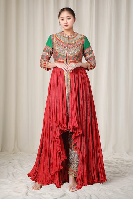 Debyani + Co Embroidered Anarkali & Pant Set 