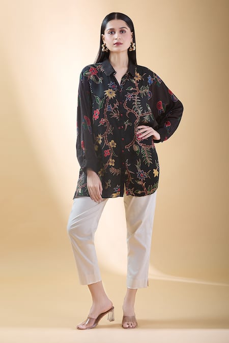 SHRADDHA RAMBHIA Kalamkari Print High-Low Shirt 