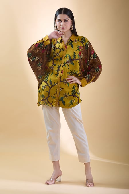 SHRADDHA RAMBHIA Floral Kalamkari Print Shirt 