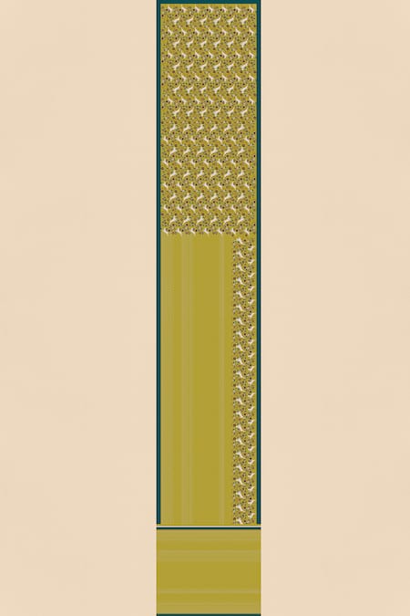 Shop Thee Modern Roots Green Crepe Animal Print Saree With Unstitched Blouse Piece Online at Aza Fashions Shop_Thee Modern Roots_Green Crepe Animal Print Saree With Unstitched Blouse Piece _Online_at_Aza_Fashions