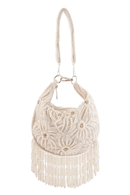 A Clutch Story Moonlit Floral Embroidered Purse 