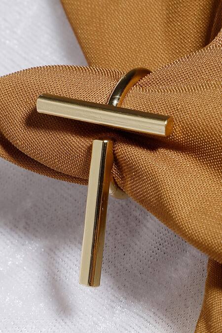 Buy Dugran By Dugristyle Gold Plated Jadoo Stripe Carved Ring Online at Aza Fashions Buy_Dugran By Dugristyle_Gold Plated Jadoo Stripe Carved Ring _Online_at_Aza_Fashions