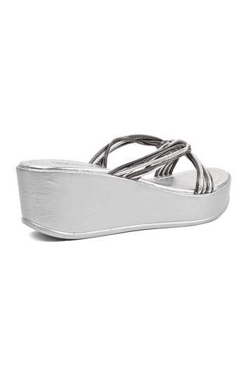 Buy_Vanilla Moon_Silver Camilla Knotted Strap Wedges_Online_at_Aza_Fashions