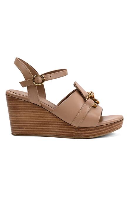Vanilla Moon_Beige Chains Nuria Strap Embellished Wedges_Online_at_Aza_Fashions
