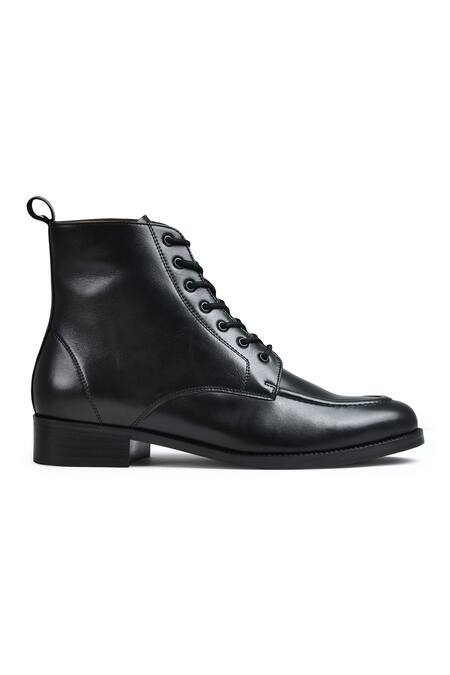 Wednesday Lifestyle_Black Cooper Leather Riding Boots _Online_at_Aza_Fashions