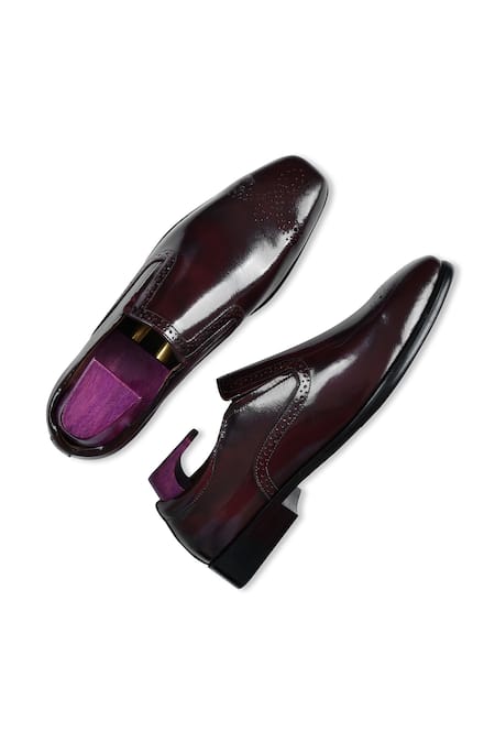 Shop_Wednesday Lifestyle_Burgundy Daniel Brushoff Leather Loafers _at_Aza_Fashions