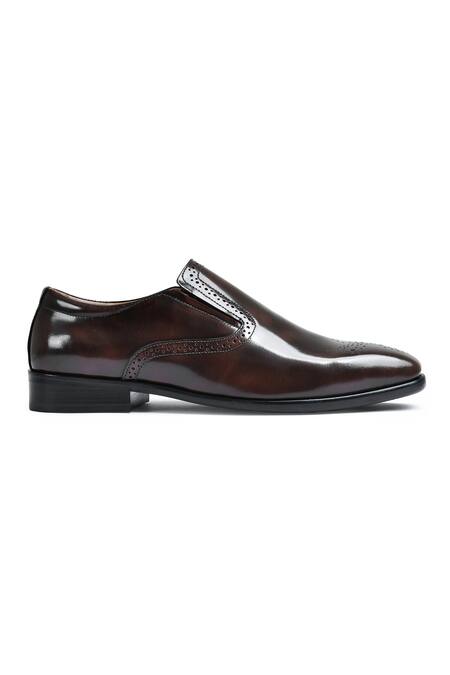 Wednesday Lifestyle_Brown Daniel Brushoff Leather Loafers _Online_at_Aza_Fashions