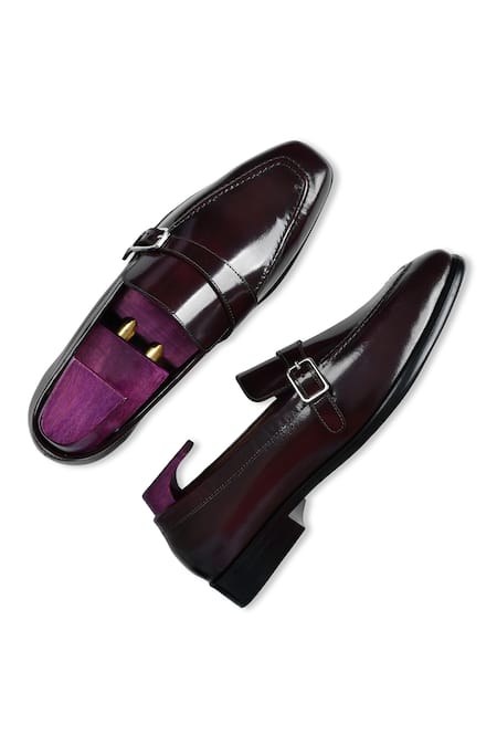 Shop_Wednesday Lifestyle_Burgundy Harvey Brushoff Leather Loafers _at_Aza_Fashions