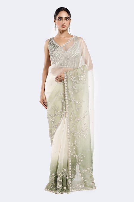 Onaya Ombre Sequin Embellished Saree With Blouse 