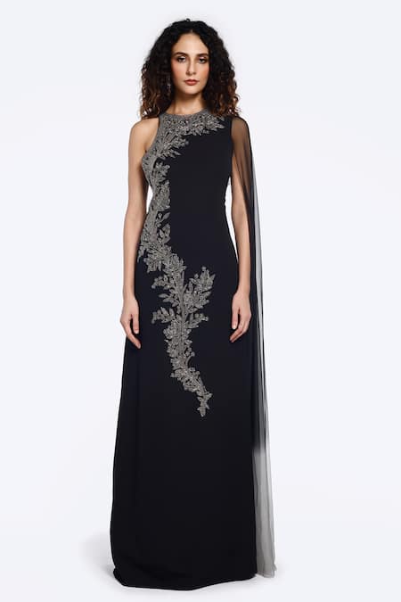 Onaya Bead Embellished Sheath Gown 