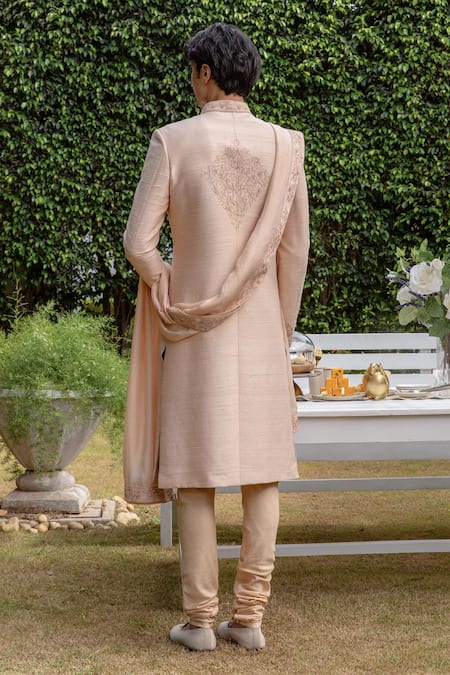 Philocaly Bhuvan Floral Embroidered Sherwani & Kurta Set 