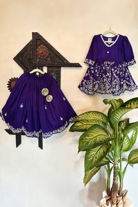 Rage Attire-Sweta Saria Purple Bamboo, Linen Pearls Floral Embroidered Peplum Top And Lehenga Online at Aza Fashions Rage Attire-Sweta Saria_Purple Bamboo, Linen Pearls Floral Embroidered Peplum Top And Lehenga _Online_at_Aza_Fashions