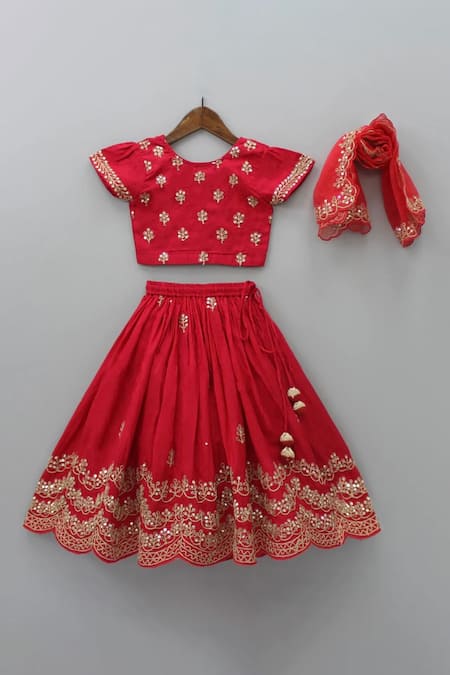 Buy_Rage Attire-Sweta Saria_Pink Bamboo, Organza Embroidery Tikki And Dori Lehenga Set _Online_at_Aza_Fashions