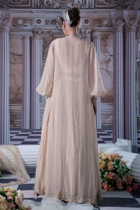 Nidhika Shekhar Venus Sequin Embroidered Cape & Lehenga Set 