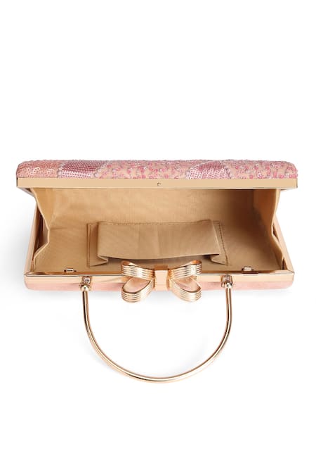 Buy_Richa Gupta_Pink Embroidery, Sequins Clutch 
