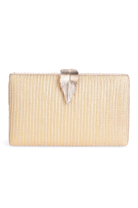 Richa Gupta Linear Embroidered Clutch 