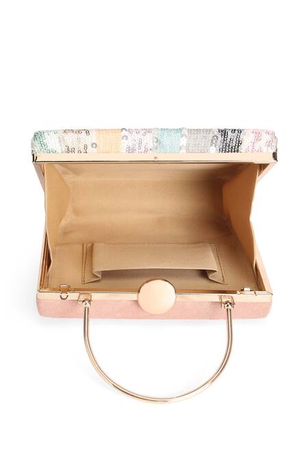 Buy_Richa Gupta_Multi Color Embroidery Block Clutch 