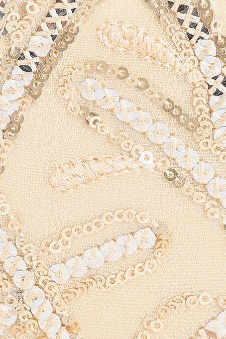 Buy_Richa Gupta_Gold Embroidery, Sequins Abstract Clutch _Online_at_Aza_Fashions