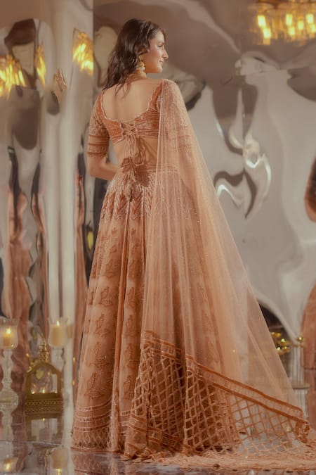 Tuhina Srivastava Zari Embroidered Lehenga Blouse Set 