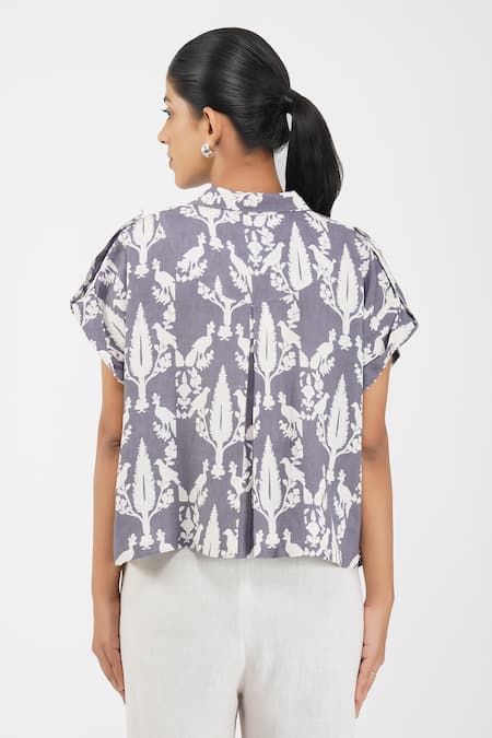 Diva By Sangeeta Ranka Garden Print Shirt & Trouser Set 