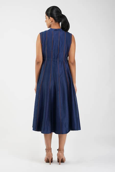 Diva By Sangeeta Ranka Chanderi Panelled Dress 