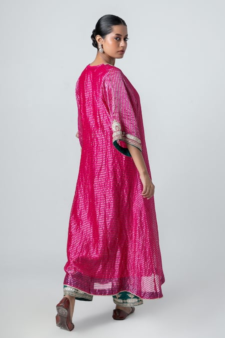 Pants And Pajamas Stripe Woven Kurta 