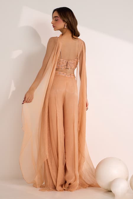 Silky Bindra Rumi Embellished Waist Palazzo Blouse Set 