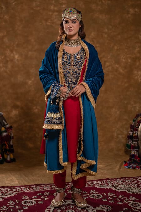 Ekavira Roohi Afghani Embroidered Kurta Salwar Set 