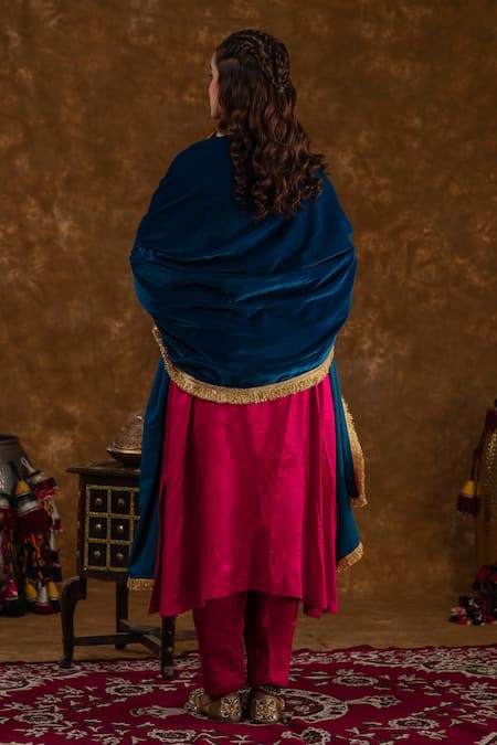 Ekavira Layla Tribal Embroidered Chouga Kurta Salwar Set 