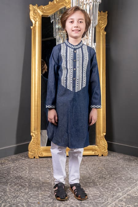 Hoity Moppet Moonchild Embroidered Kurta With Pyjama 