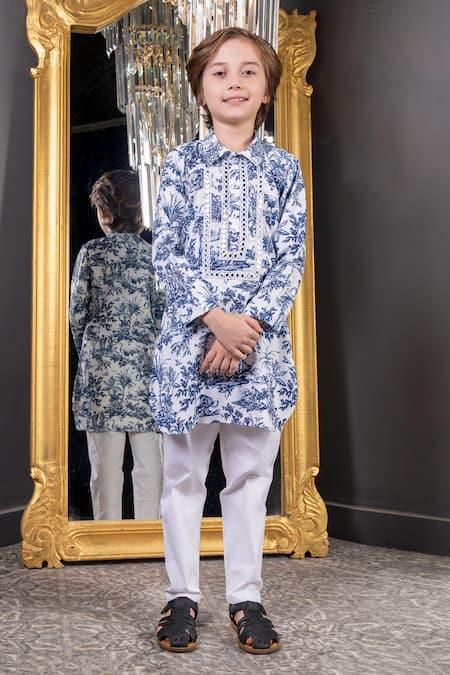 Hoity Moppet City Escape Printed Kurta With Pyjama 