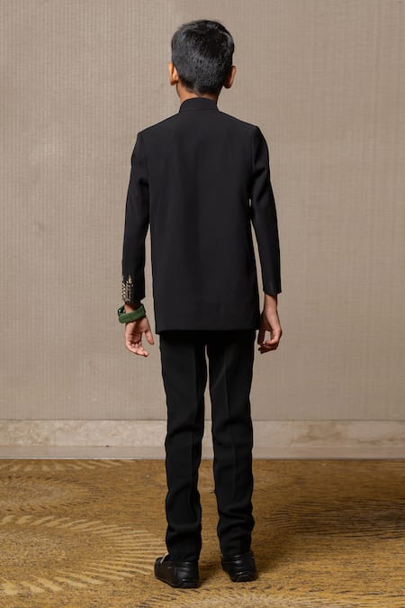 Shop Kirti Agarwal - Pret N Couture Black Sequins, Beads Embellished Bandhgala Set at Aza Fashions Shop_Kirti Agarwal - Pret N Couture_Black Sequins, Beads Embellished Bandhgala Set _at_Aza_Fashions