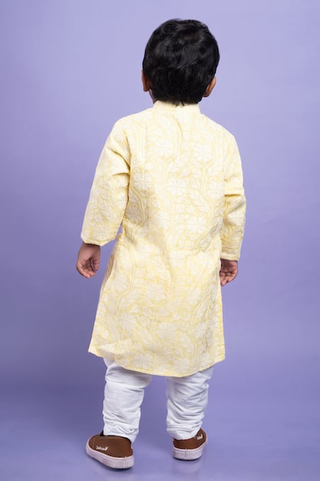 Shop Kirti Agarwal - Pret N Couture Pink Chanderi Silk, Satin, Floral Layered Kurta With Pant at Aza Fashions Shop_Kirti Agarwal - Pret N Couture_Pink Chanderi Silk, Satin, Floral Layered Kurta With Pant _at_Aza_Fashions