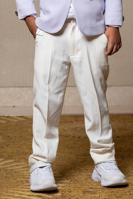 Kirti Agarwal - Pret N Couture_Purple Gingham, Cotton Metallic Thread Stud Embellished Blazer Set _Online_at_Aza_Fashions