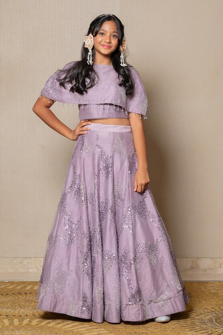 Kirti Agarwal - Pret N Couture Sequin Embroidered Crop Top & Lehenga Set 