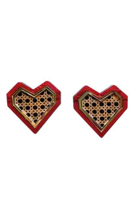 Prachi Gupta The Rattan Heart Studs 