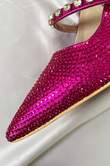 Ciel_Pink Rhinestones The Prom Embellished Heels _Online_at_Aza_Fashions