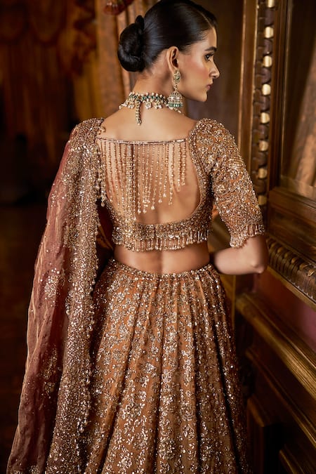 Seema Gujral Sequin Embroidered Bridal Lehenga Set 