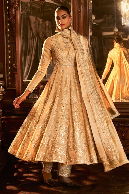 Seema Gujral Gota Embroidered Anarkali Set 