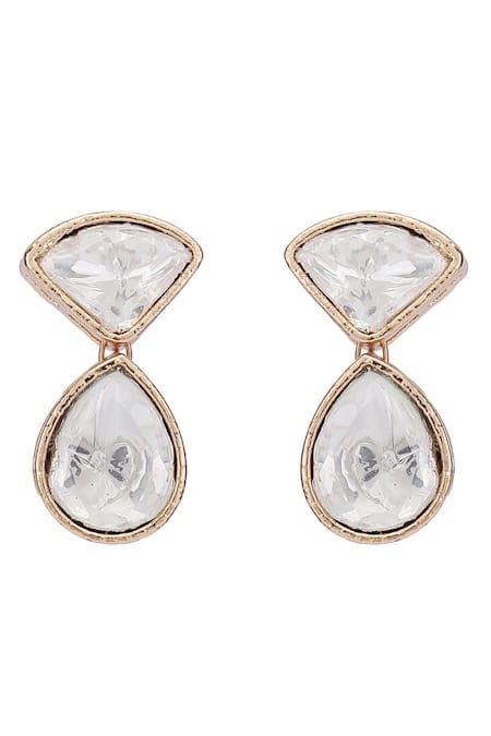 Auraa Trends_Gold Plated Stones Embellished Layered Necklace Set _Online_at_Aza_Fashions