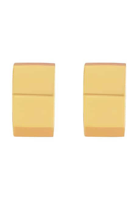 Bblingg Gold Plated Cayla Chunky Structured Hoops at Aza Fashions Bblingg_Gold Plated Cayla Chunky Structured Hoops _at_Aza_Fashions