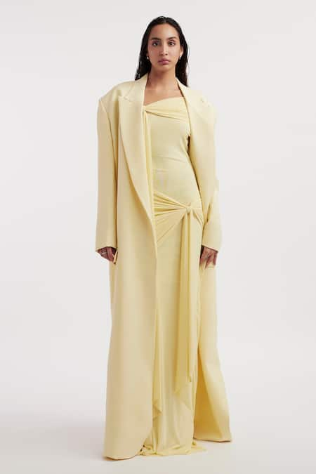 Deme by Gabriella Heloise Solid Long Jacket 