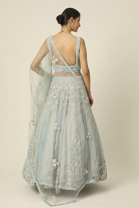 Peeli Dori Mishty Floral Embroidered Lehenga Set 