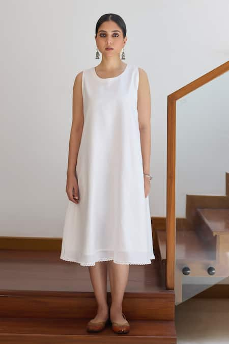 Vasstram Chanderi Sleeveless Dress 