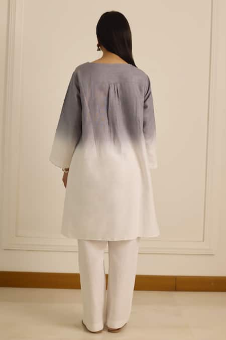 Vasstram Ombre French Knot Embroidered Co-ord Set 