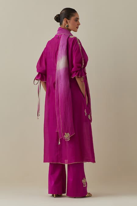 Bunka Bia Stone Work Tunic Pant Set 