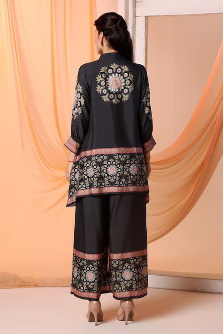 Soup By Sougat Paul Eraya Chanderi Embroidered Shirt Tunic With Pant 
